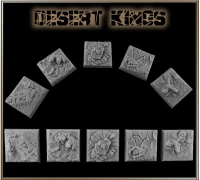 25 x 25mm Desert Kings Bases - Set of 4