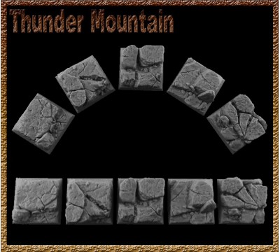 30 x 30mm Thunder Mountain Bases - Set of 4