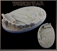 105 x 70mm Trench War Oval Base A